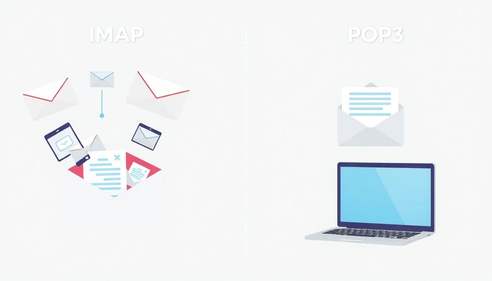 imap versus pop3 differences