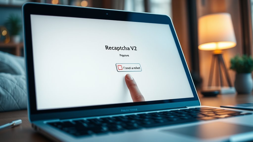 recaptcha v2 funkcjonuje poprzez weryfikacj u ytkownik w