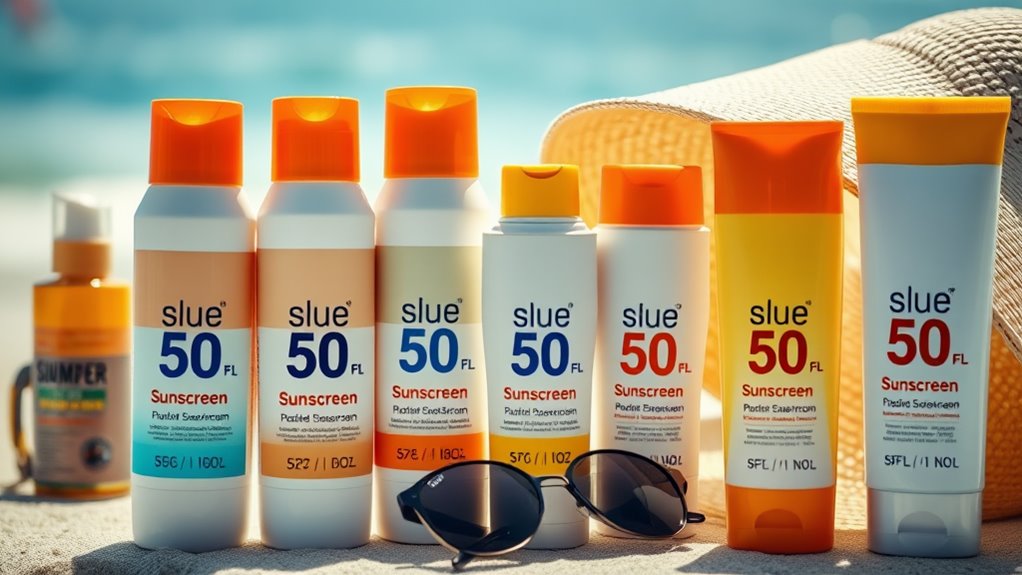 types of available sunscreens